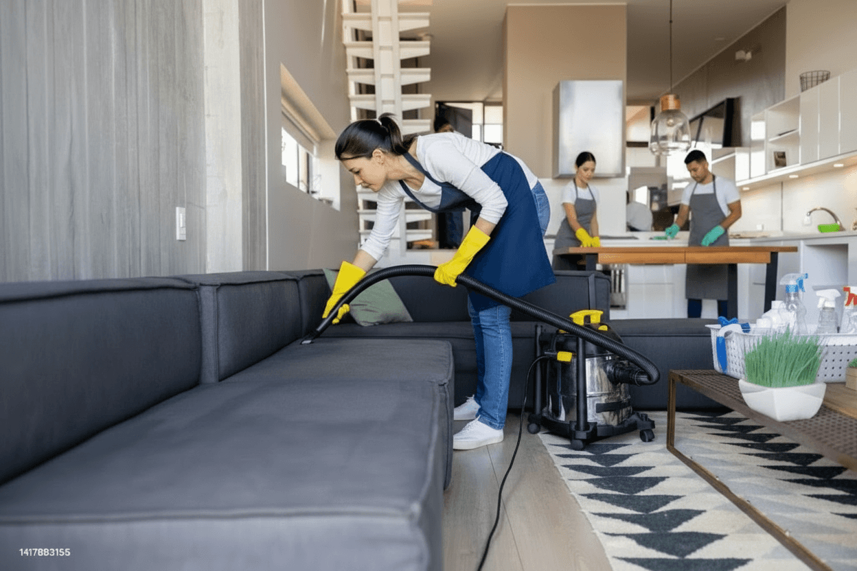 Booking a cleaning service with Aethla
